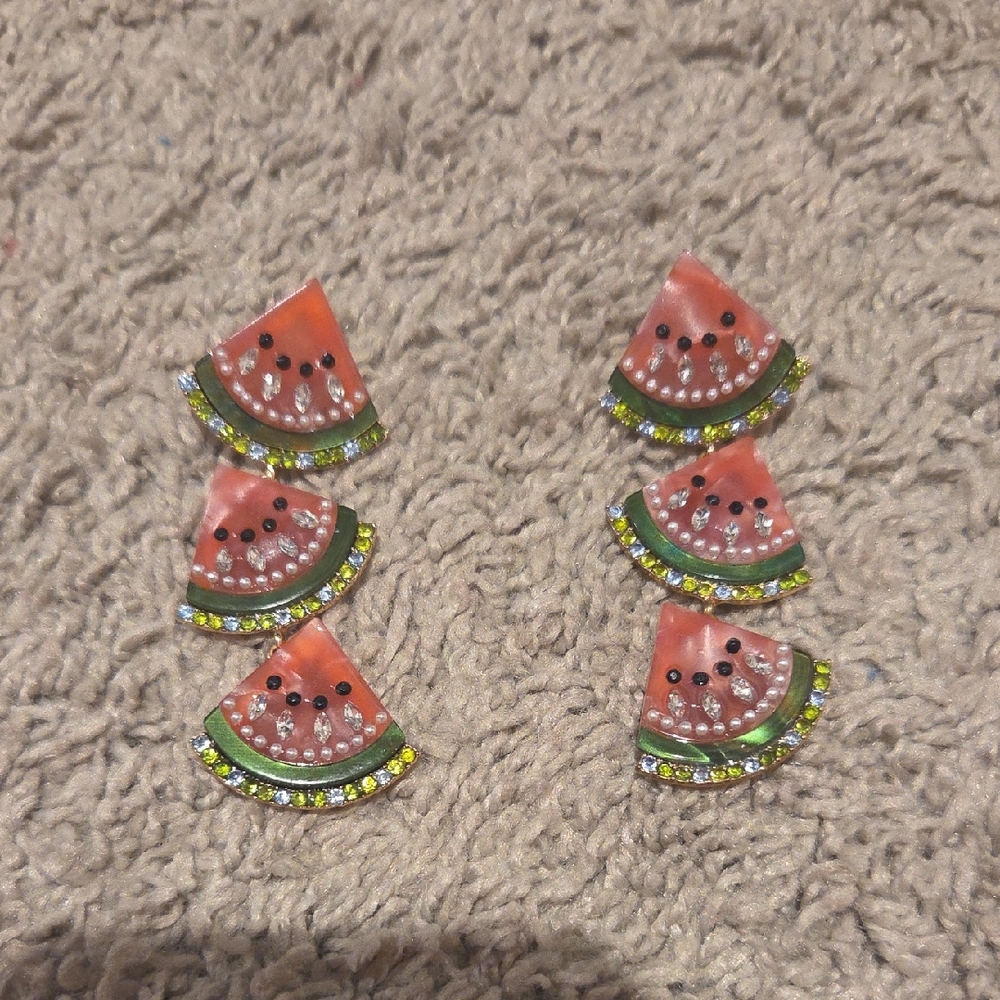 Watermelon Dangle Earrings